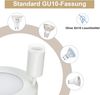 ZMH LED Deckenleuchte Deckenstrahler 2 Flammig - Deckenspot GU10 Deckenlampe Weiß Rund 3000k Warmweiß 20W Rund Schlafzimmerlampe Schwenkbar 350° für Küche Esszimmer Flur Korridor Bild 5