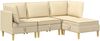 vidaXL Wohnzimmergarnitur mit Kissen mit Speicher 4 pcs Creme Stoff 3413710 Bild 2