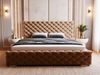 GRAINGOLD Astra Doppelbett 180x200, Polsterbett mit Kopfteil und Bettkasten, Samt-Stoff, Braun Bild 4