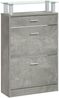 vidaXL Schuhschrank Betongrau 63x24x104 cm Holzwerkstoff 342565 Bild 5