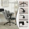 Leawin Drehstuhl Ergonomischer Bürostuhl mit Air-Lordosenstütze, Breiter Drehstuhl mit Rollen, weich gepolstert bis 150 kg Bild 3