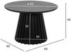 Couchtisch Gobens Ø60 cm Schwarz - Moderner Sofatisch mit zentralem Standfuß Bild 3