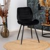 Bronx71 Esszimmerstuhl Samt Toby modern schwarz Bild 4