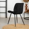 Bronx71 Esszimmerstuhl Samt Toby modern schwarz Bild 3