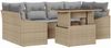 vidaXL Garten-Sofa-Set mit Kissen 7 pcs Beige und Hellgrau Poly-Rattan 3348936 Bild 2