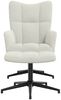 vidaXL Relaxsessel mit Hocker Cremeweiß Samt [328115] Bild 3