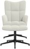 vidaXL Relaxsessel mit Hocker Cremeweiß Samt [328115] Bild 2