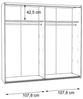 FORTE Jakobina Kleiderschrank, Holzwerkstoff, Schwarz/Braun, 220,1 x 210,5 x 61,2 cm Bild 5