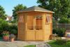 Alpholz 5-Eck Gartenhaus Sunny A Gartenhaus aus Holz in Pinie Holzhaus mit 28 mm Wandstärke Blockbohlenhaus mit Montagematerial Bild 2