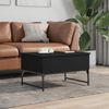 vidaXL Couchtisch Schwarz 70x50x40 cm Holzwerkstoff und Metall 845371 Bild 3