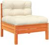 vidaXL 8-tlg. Garten-Sofagarnitur mit Kissen Wachsbraun Kiefernholz 3299560 Bild 5