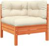 vidaXL 8-tlg. Garten-Sofagarnitur mit Kissen Wachsbraun Kiefernholz 3299560 Bild 4
