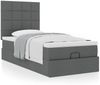 vidaXL Ottoman-Bett mit Matratze Dunkelgrau 100x200 cm Stoff 3313134 Bild 4