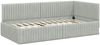 vidaXL Eckbettgestell mit Matratze mit Kopfteil 2 pcs Hellgrau Samt 3393818 Bild 4