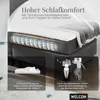 Boxspringbett Rockstar® Limited Edition II Samt 180x200 cm in Dunkelgrau und Härtegrad H3 Bild 5