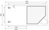 Gartenhaus Schwandorf 3, 213x217 cm, inkl. Anbaudach 2,40m mit Rückwand, 19 mm Holz terragrau Bild 3