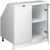 Dachschrägenschrank Rion Weiß Riffel 80 x 81.6 cm mit 2 Türen, Schrankkorpus 60 cm Tiefe Vicco Bild 4
