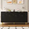 Sideboard (160/40/80 cm) Mehrzweckschrank mit Türen, Küchenschrank, Aufbewahrungsschrank, Wohnzimmerschrank, matt Bild 3