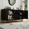 Sideboard (160/40/80 cm) Mehrzweckschrank mit Türen, Küchenschrank, Aufbewahrungsschrank, Wohnzimmerschrank, matt Bild 2
