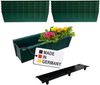 BURI 10 Euro-Paletten Blumenkästen-Einsätze inkl. Bewässerungsmatte | 37,3cm Dunkelgrün | Pflanzkasten für Europalette Palette | Balkonkasten | Blumentopf | aus stabilen Kunststoff | Made in Germany Bild 2