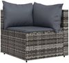 vidaXL 4-tlg. Garten-Lounge-Set mit Kissen Grau Poly Rattan 319767 Bild 4