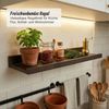 Relaxdays Schmales Wandregal aus Walnussholz Bild 2