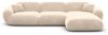 Ecksofa Alcazar L Form aus Samtstoff Kurz - Samtstoff - creme - Rechts Bild 3