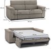 Dmora 2-Sitzer Schlafsofa Tenna, Schlafsofa fürs Wohnzimmer, gepolstert, abnehmbar, 100 % Made in Italy-Qualität, 185x95 h100 cm, Taube Bild 3
