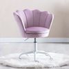 WAHSON OFFICE CHAIRS Loungesessel Kinder-Drehstuhl aus Samt/Kunstfell im Blütenblatt-Design Bild 5