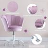 WAHSON OFFICE CHAIRS Loungesessel Kinder-Drehstuhl aus Samt/Kunstfell im Blütenblatt-Design Bild 2