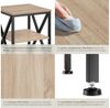 tectake 800940 Beistelltisch aus Holz und Metall, Nachttisch mit 3 Ebenen, X-förmige Streben, Industrie-Design, Vintage Couchtisch, schwarzes Metallgestell (Hellbraun | Nr. 404264) Bild 4