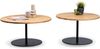 Couchtisch >Leo 1< in schwarz + Wildeiche Massivholz, Massivholz - 45x70 (HxD) Bild 5