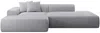 Vente-unique - ERYNEL Sofa SamtStoff Grau - B 156 cm x H 70 cm x L 305 cm Bild 3