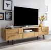 Lowboard Eiche-Dekor 160x46x43cm TV-Kommode 2 Türen Modern Wohnzimmer Bild 4