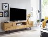 Lowboard Eiche-Dekor 160x46x43cm TV-Kommode 2 Türen Modern Wohnzimmer Bild 5