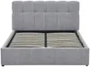 Vente-unique - MAZIRI Bett Stoff Grau - B 208 cm x H 97 cm x L 152 cm Bild 5