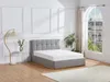 Vente-unique - MAZIRI Bett Stoff Grau - B 208 cm x H 97 cm x L 152 cm Bild 1