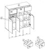 Highboard >Ina< in Grün, Holzwerkstoff - 125x125x45cm (BxHxT) Bild 5