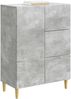 vidaXL Sideboard Betongrau 66 x 34,5 x 90 cm Holzwerkstoff 894628 Bild 2