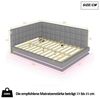 HAUSS SPOLE Schlafsofa 140x200cm mit LED Lichtleiste, USB Steckdose, Lattenrost, Samt Grau Bild 4