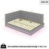 HAUSS SPOLE Schlafsofa 140x200cm mit LED Lichtleiste, USB Steckdose, Lattenrost, Samt Grau Bild 3