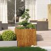 vidaXL Pflanzkübel Rostig 80x80x80 cm Wetterfester Stahl 860786 Bild 2