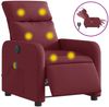 vidaXL Massagesessel Elektrisch Weinrot Stoff 3206693 Bild 2