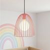 Licht-Erlebnisse Pendelleuchte NAVIK, ohne Leuchtmittel, Rosa Metall Draht Kinder rund Ø24,5 cm E27 Kinderzimmer Mädchen Bild 2