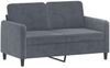 vidaXL 2-Sitzer-Sofa mit Zierkissen Dunkelgrau 120 cm Samt 3200872 Bild 4