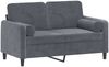 vidaXL 2-Sitzer-Sofa mit Zierkissen Dunkelgrau 120 cm Samt 3200872 Bild 3