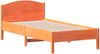 vidaXL Massivholzbett ohne Matratze Wachsbraun 90x190 cm Kiefernholz 842625 Bild 2
