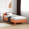vidaXL Massivholzbett ohne Matratze Wachsbraun 90x190 cm Kiefernholz 842625 Bild 3