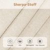 Esszimmerstühle, 4er-Set mit Sherpa-Bezug & Metallgestell in Eichenholz-Optik, 46x52x80,5 cm, beige Bild 5