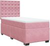 vidaXL Boxspringbett mit Matratze Rosa 100x200 cm Samt 3293151 Bild 5